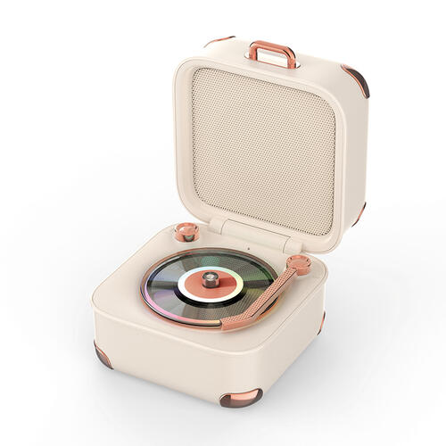 playpop Retro Vinyl Speaker - White (Bluetooth)